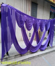 6m wide draps for backdrop designs wedding stylist swags for backdrop Party Curtain Celebration Stage backdrop drapes8240171