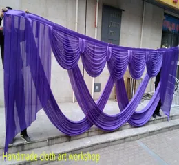 6m wide draps for backdrop designs wedding stylist swags for backdrop Party Curtain Celebration Stage backdrop drapes1612337