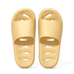 Shower slippers for men and women summer home indoor water leakage anti slip household EVA bathroom sandals yellow