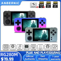 Shapers Anbernic Новые ретро мини-игры Rg280m 2,8 дюйма Ips видеоигры портативная игровая консоль 64-битный эмулятор Consola Portatil Rg280
