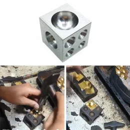 attrezzature SquareShape HeavyDuty Mandrino con castone quadrato Dapping Doming Block Strumento per gioielli Doming per la lavorazione dei metalli