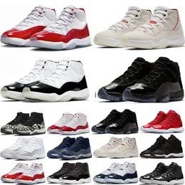 أحذية كرة السلة 11S للرجال 11 سوداء كرز أبيض بارد رمادي أبيض أسمنت أسود رويال فضاء المربى كونكورد