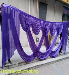 6m wide draps for backdrop designs wedding stylist swags for backdrop Party Curtain Celebration Stage backdrop drapes1254847