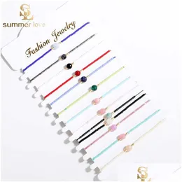 Kette Sommer Stil Miyuki Delica Rocailles Armband Für Frauen Colorf Einstellbare Größe Boho Geflochtene Mode Schmuck Geschenk Dro Dhgarden Dhsyr