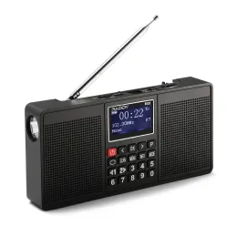 Högtalare Nya bärbara radioapparater AM FM Radio Digital DAB Radio Mp3 Musikuppspelning Uppladdningsbar 2000mAh Stereo Dual 3W Bluetooth -högtalare