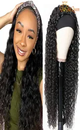Water Wave Headband Wig Human Hair Headband Wigs For Women Full Machine Made Remy Brazilian Water Wave Wig8818114