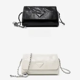 Women Cylinder Shoulder bag designer Black Chain bag Soft Genuine leather Messenger luxury crossbody Cowhide Underarm bag High quality tote