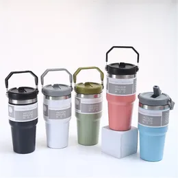 20oz 30oz Multicolour Portable Football Rugby Santa Claus Stainless Steel Tumblers Cups Lid and Straw Car Mugs Vacuum Insulated Water Bottles