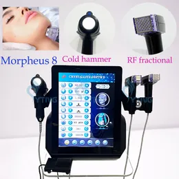3 مقابض morpheus 8 آلة كسور RF microneedling مع المطرقة الباردة RF الإبرة الدقيقة إزالة الجلد تشديد الجلد