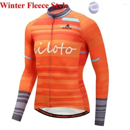 Racing Jackets Orange Thermal Cycling Winter Warm Up Windproof Waterproof Bicycle Coat Outdoor Hiking Camping Running Sports Outerwear