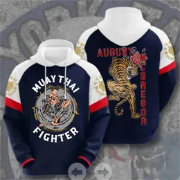 Men's Hoodies 3D Muay Thai Print In & Sweatshirts MMA BJJ Graphic Pullovers Kid Fashion Streetwear Sports Hoodie Harajuku Clothing