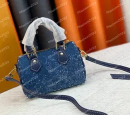 Bolsa de desenhista Boston NANO Bolsa de Ombro Crossbody Mulheres Moda Luxo Bolsa Denim Tote Alta Qualidade TOP 10A Bolsa Bolsa Entrega Rápida