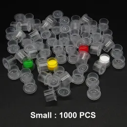 accesories 1000Pcs Tattoo Ink Cups Disposable Tattoo Pigment Caps Cups Small 11MM Permanent Makeup Pigment Container Ink Caps for Tattooing