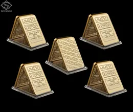 5pcs UK London Replica Fine Gold 999 1 اوقية Troy Johnson Matthey Craft Assayer Refiners Barcoin Collectible6722439