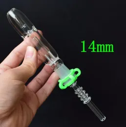Mini Glass Pipes Kit Hookahs with 10mm 14mm 18mm Titanium Tip Quartz Nail Oil Rig Concentrate Dab Straw Glass Bong ZZ