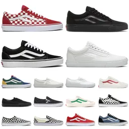 Old Skool Vans Shoes Skateboard Casual Womens Mens Designer Shoes Black White Fashion Outdoor Flat Mens Shoes 【code ：L】 Sports Sneakers Trainers Size 36-44