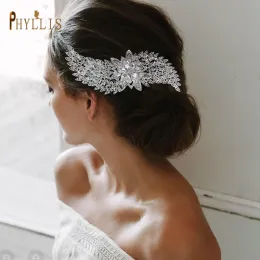 Jewelry A409 Luxury Wedding Comb Rhinestone Headwear Bride Hair Jewelry Vintage Bridesmaid Hair Clips Bridal Tiara Women Headpieces