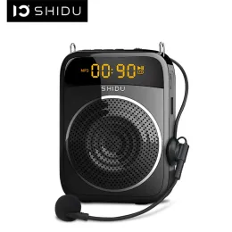 Hoparlörler Shidu 15W Taşınabilir Ses Amplifikatörü Kablolu Mikrofon Sesli Bluetooth Hoparlör Öğretmenler Eğitmeni S298