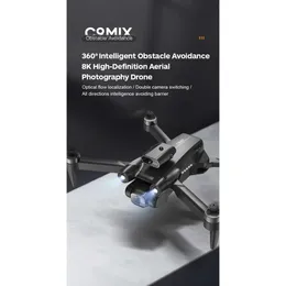 Yeni Karışım Fırçasız Drone 8K Yüksek Tanımlı Hava Fotoğrafçılığı Çift Kamera Uzaktan Kumanda Dört Eksenli Uçak Oyuncak