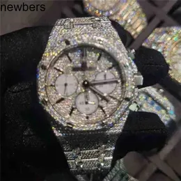 SuperClone Ap Diamond Diamonds Watch Pass Test Movimento de quartzo vvs Iced Out Sapphire Watch Mosonite Diamond Factory 2023wristwatch 2023 Stone Customization Ca