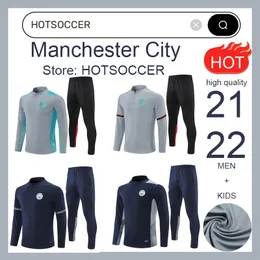 Haaland 21/22 Soccer Tracksuit de Bruyne Man City Cities Grealish Sterling Ferran Mahrez Foden 2021-2022 Suitor treningowy mundury Chandal de futbol przetrwanie