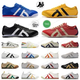 Sapatos de luxo Onitsukass Tiger Mexico 66 Sneakers Mulheres Homens Designers Running Shoes Tiger Preto Branco Azul Amarelo Bege Low Fashion Lifestyle Trainers Mocassins