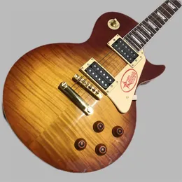 Electric Guitar Shipping bundle, Tobacco Sun Color, Tiger Maple Top, Gold hardware, high quality guitar, free shipping 369