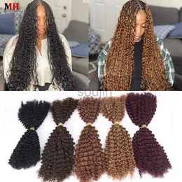 Synthetic Wigs 50g Colored Kinky Curly Human Hair Bulk For Braiding Hair No Weft Double Drawn Crochet Locks Virgin Brazilian Hair zln240222