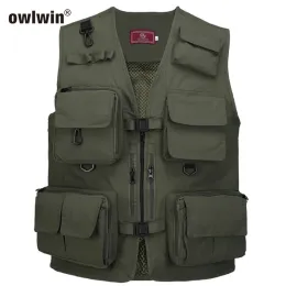 Одежда 2023 Новый рыбацкий жилет Quickdry Mesh Vestt Multipcocette Mesh Vest Outdoor Vest Multi Pocket Summer Mesh Vest