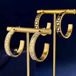 Золотые дизайнерские серьги для женщин, серьги с буквами, пара ретро-серьг, модные ювелирные изделия