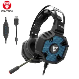 Headphone/Headset FANTECH HG21 Wired Gaming Headset 7.1 Surround Sound Memory Foam Ear Pad Headphones With Microphone LED Light For PC Laptop