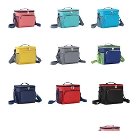 Sacos de armazenamento Saco de almoço ajustável Caixa de armazenamento Shoder Outdoor Picnic Bags Drop Delivery Home Garden Housekeeping Organização Home Stor Dh4Bm