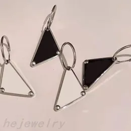 Hiphop plated silver earrings popular designer stud earrings triangle enamel street shopping orecchini fashion graceful luxury earings romance ZB044 B4