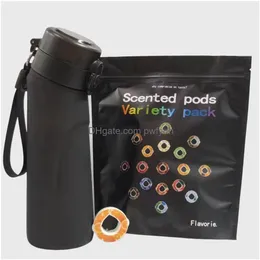 Tumblers Sports Air Water Bottle Tristan 650 ml Starter Up Set Drinking Flaskor med smakskidor doftande för smaksättning 0 Sugar Calo DHS7W