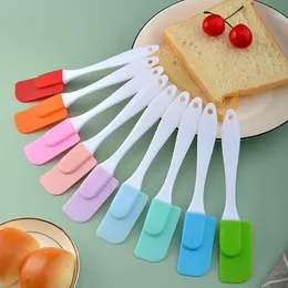 Espátula de silicone dividida, creme de manteiga, espalhamento para assar, cozinhar, multi cores, utensílios de cozinha domésticos, ferramenta de pastelaria mhy052