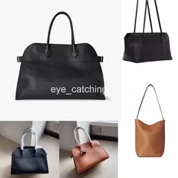 2024 Autumn/Winter Exclusive Row Handbag Luxury Minimalist Soft Suede Tote Genuine Leather Spaciousness Chic Commuters Large Capacity