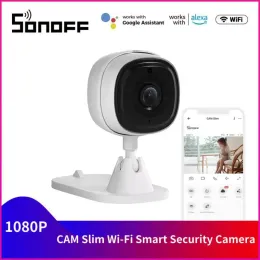 Kontroll Sonoff Cam Slim WiFi Smart Security Camera 1080p Twoway Audio Surveillance Automatisk spårning Baby Pet Monitor Work med Alexa