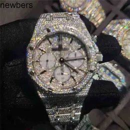 Homens de luxo Ap Diamond Diamonds Watch Pass Test Movimento de quartzo vvs Iced Out Sapphire 2023wristwatch 2023 Stone Diamond Watch Personalização Pode o Me automático