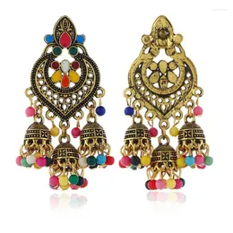 Dangle Earrings Metal Tassel Jhumka Ethnic Bollywood Fashion Jewelry