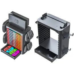 Ständer Nintend Switch Spielzubehör Aufbewahrungsturm Stapelbarer Game Card Disk Rack Controller Organizer für Nintendo Switch OLED