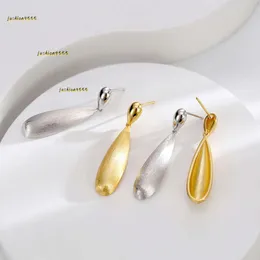 Orecchini a bottone placcati oro 18k Senso senior Orecchini pendenti con temperamento retrò Personalità femminile Hipster Nicchia Accessori per orecchie vintage 925 Orecchini Gioielli 2024