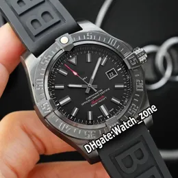 Новые автоматические мужские часы Avenger II Blackbird A3239011 Miyota с черным циферблатом, титановый стальной корпус, резиновый ремешок, спортивные сапфировые часы W202I