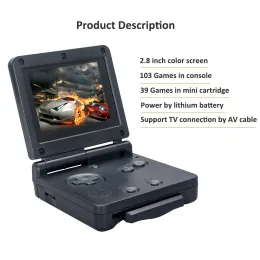 Spelare Game X Mini Handheld -spelspelare med 142 Retro Classic Games 2,8 tum videospelkonsol 8 bit bärbar spelstation för barn