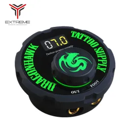 Пистолеты Top Round Tattoo Power Dragonhawk Lcd Dual Tattoo Hine Gun Power Supply Цифровой ЖК-дисплей Блок питания для татуировки