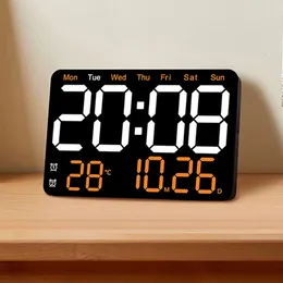 Wall Clocks Table Clock With Timing And Countdown Up To 99 Minutes Seconds Temp Humidity Dual Alarms Mounted Home Decor