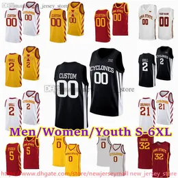 Benutzerdefinierte S-6XL Iowa State Cyclones 10 Keshon Gilbert Basketball-Trikot 1 Jackson Paveletzke Omaha Biliew Demarion Watson Kayden Fish Cade Kelderman Genähte Trikots