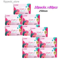 Higiene feminina 10 pacotes = 80 unidades de absorvente higiênico de ânion para mulheres absorventes absorventes higiênicos matam bactérias almofada de ânion com uso diário almofada higiênica de ânion Q240222