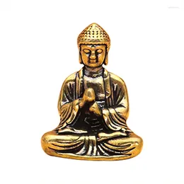 Chaveiros como Buda Estátua de Bronze Chaveiro Pingente Ornamentos de Bronze Jizo Bodhisattva Meditação Artesanato Pequeno Ware