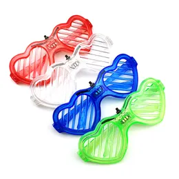 Heart Shape LED Light Glasses Light Up Kids Toys Christmas Party Supplies Decoration Glowing Sunglasses Glasses