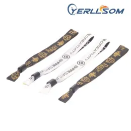 Браслеты YERLLSOM 1500 шт./лот, высококачественный индивидуальный тканевый браслет с персональным логотипом для мероприятий FW061101